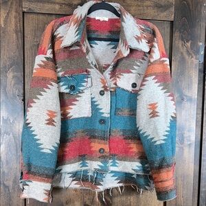 Vintage Aztec Patterned Jacket